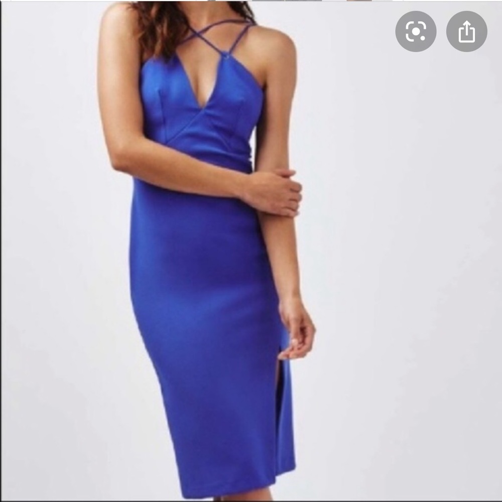 Elegant Blue Strappy Dress